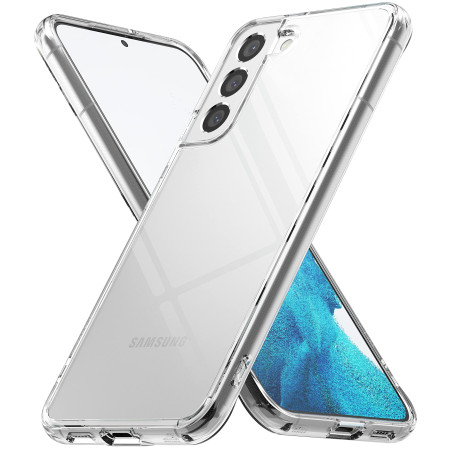Ringke Coque Compatible avec Samsung Galaxy S22 5G [Fusion] Transparente Solide Rigide Back TPU Souple Bumper Étui Antichoc Prot