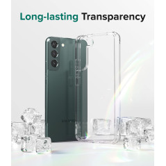 Ringke Coque Compatible avec Samsung Galaxy S22 5G [Fusion] Transparente Solide Rigide Back TPU Souple Bumper Étui Antichoc Prot