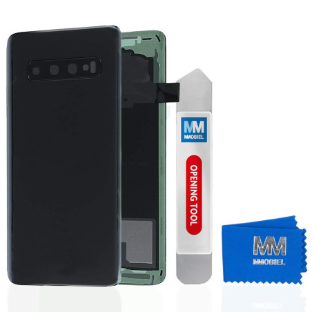 MMOBIEL Boîtier/Coque arrière de Remplacement Compatible avec Samsung Galaxy S10 G73F 2019 6.1 inch (Prism Black/Noir)