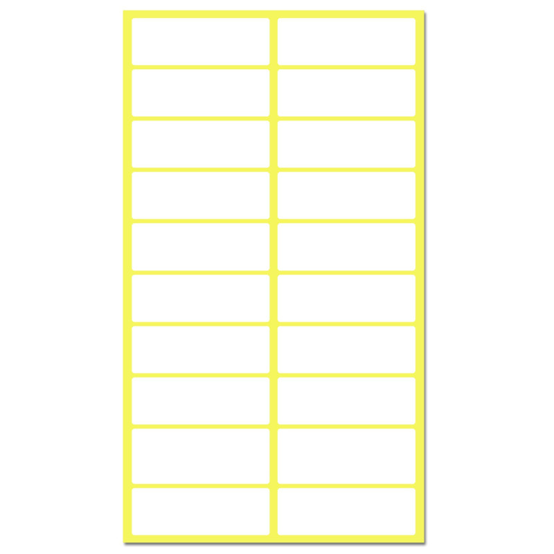 TownStix 500 Pièces, 38 x 13 mm, Étiquette Autocollantes Papier Blanc (Étiquettes de Dossier)