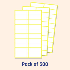 TownStix 500 Pièces, 38 x 13 mm, Étiquette Autocollantes Papier Blanc (Étiquettes de Dossier)