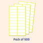 TownStix 500 Pièces, 38 x 13 mm, Étiquette Autocollantes Papier Blanc (Étiquettes de Dossier)