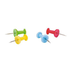 Wedo 90105420079 épingles Diabolo forme, 200 Pièces, aiguille Longueur 12 mm, diamètre de la tête 10 mm dans boîte pratique, cou
