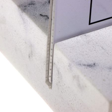 EUROPEL Présentoir de table polystone blanc et acrylique transparent, A4, T-standard, Présentation recto-verso, affiche, menu, b