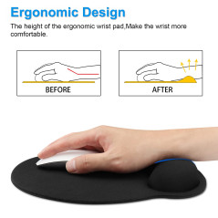 Tapis de souris Support de repose-poignet,tapis de repose-poignet antidérapant pour soulagement de la douleur Tapis de souris er
