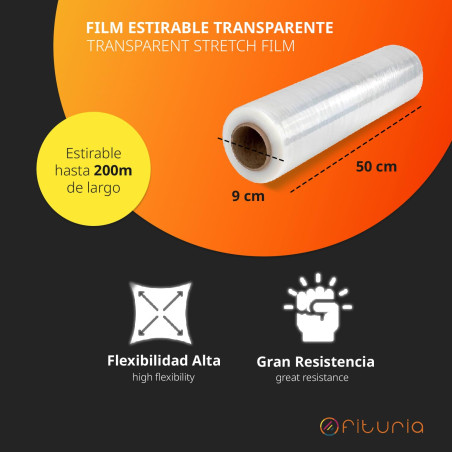 Film Transparent pour Emballer, Plastique Couvre-Tout pour Déménagements, Film Adhésif Protecteur, Film d'Emballage pour Protége