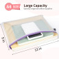 A4 pochette transparente zippée 12Pcs Pochette Document, 12 Couleurs Pochette Plastique pour Stockage documents, Cosmétiques et A4 pochette transparente zippée 12Pcs Pochette Document, 12 Couleurs Pochette Plastique pour Stockage documents, Cosmétiques et