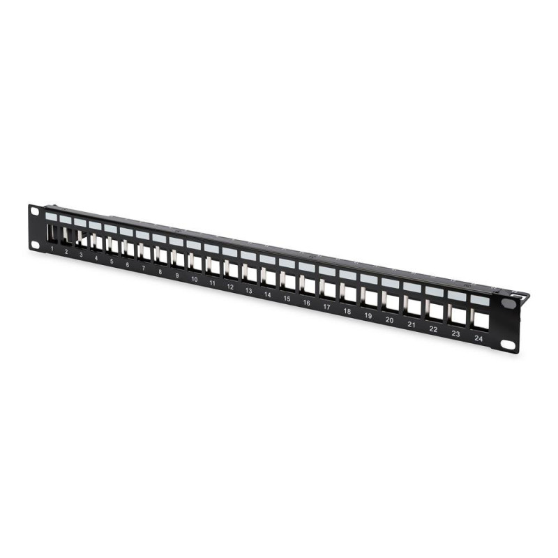 DIGITUS Panneau de Brassage - Modulaire - pour modules Keystone - 19 Pouces - 24 Ports - Blindé - Montage en Rack 1U - Noir DIGITUS Panneau de Brassage - Modulaire - pour modules Keystone - 19 Pouces - 24 Ports - Blindé - Montage en Rack 1U - Noir