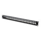 DIGITUS Panneau de Brassage - Modulaire - pour modules Keystone - 19 Pouces - 24 Ports - Blindé - Montage en Rack 1U - Noir DIGITUS Panneau de Brassage - Modulaire - pour modules Keystone - 19 Pouces - 24 Ports - Blindé - Montage en Rack 1U - Noir