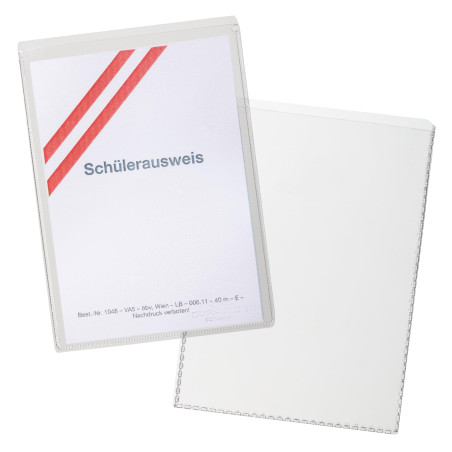 Durable 213419 Etui Souple de Protection pour Document Format A7 74 x 105 mm Sachet de 10