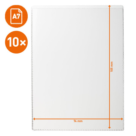 Durable 213419 Etui Souple de Protection pour Document Format A7 74 x 105 mm Sachet de 10