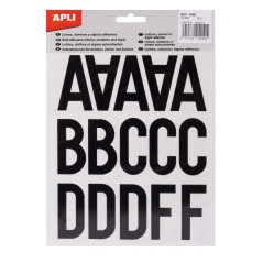 Apli Adhésives lettres/numéros/signes 50 mm Noir