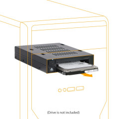 FlexiDOCK MB521SP-B 2.5 "SSD Dock Trayless Hot-Swap SATA Mobile Rack pour Ext 3.5" Bay