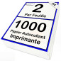 Lot de 1 000 étiquettes autocollantes blanches pour imprimante A4, 2 par feuille | Imprimante adhésive A5, 2 par feuille d'étiqu Lot de 1 000 étiquettes autocollantes blanches pour imprimante A4, 2 par feuille | Imprimante adhésive A5, 2 par feuille d'étiqu