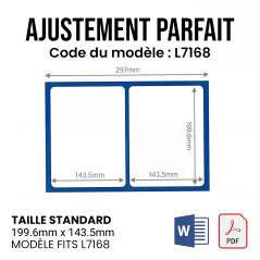 Lot de 1 000 étiquettes autocollantes blanches pour imprimante A4, 2 par feuille | Imprimante adhésive A5, 2 par feuille d'étiqu