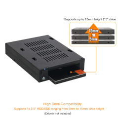 FlexiDOCK MB521SP-B 2.5 "SSD Dock Trayless Hot-Swap SATA Mobile Rack pour Ext 3.5" Bay
