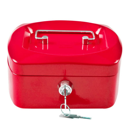 Idena 50026 - Caissette à monnaie 6", taille 155 x 120 x 90 mm, couleur rouge, 1 pièce