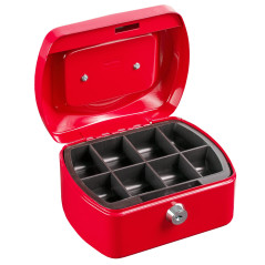Idena 50026 - Caissette à monnaie 6", taille 155 x 120 x 90 mm, couleur rouge, 1 pièce