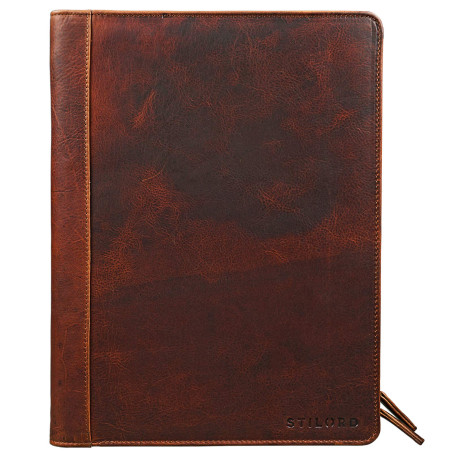 STILORD 'Julius' Vintage Porte-Documents en Cuir Marron Pochette à Documents DIN A4 Retro Design Business en Cuir, Couleur:Kara