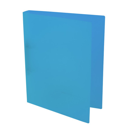 Idena 224339 - Classeur à anneaux DIN A4, en PP, 2 anneaux, largeur dos 35 mm, turquoise translucide, 1 pièce