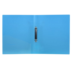 Idena 224339 - Classeur à anneaux DIN A4, en PP, 2 anneaux, largeur dos 35 mm, turquoise translucide, 1 pièce