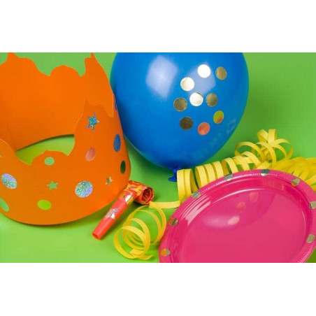 Apli Kids 12048 Rouleau de 1770 gommettes rondes bleu métallisé Ø 20 mm