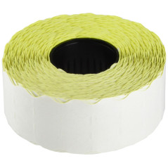 Avery Rouleaux de 1500 Étiquettes Jaunes Adhésif Permanent 26 x 12 mm - Lot de 10