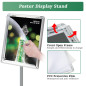 Mutualsign Porte affiche A4 Présentoir sur pied, Support pour affiche, Présentoir publicitaire remplaçable, Support de signe en Mutualsign Porte affiche A4 Présentoir sur pied, Support pour affiche, Présentoir publicitaire remplaçable, Support de signe en