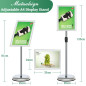 Mutualsign Porte affiche A4 Présentoir sur pied, Support pour affiche, Présentoir publicitaire remplaçable, Support de signe en Mutualsign Porte affiche A4 Présentoir sur pied, Support pour affiche, Présentoir publicitaire remplaçable, Support de signe en