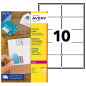 AVERY - 250 Étiquettes de Masquage ou Correction Blanches Personnalisables - Format 99,1 x 57 mm - Impression Laser et Jet d’Enc