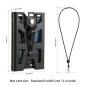 Porte-badge en plastique rigide, avec lanière et clip en métal - 4 emplacements pour cartes Porte-badge en plastique rigide, avec lanière et clip en métal - 4 emplacements pour cartes