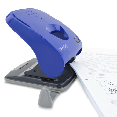 Rapesco 1542 X5-40ps Perforatrice 2 Trous à Moins d'Effort, Capacité de 40 Feuilles, Bleu