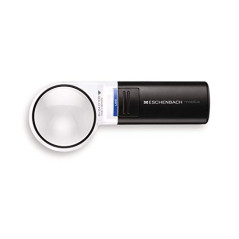 Eschenbach Loupe Optique à Main avec éclairage LED mobiluxLED - Grossissement : 6X - Taille de la lentille : (Ø) 58 mm