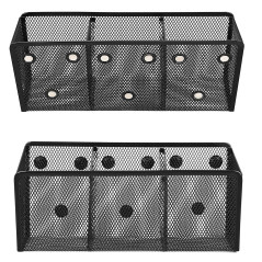 Ktnyl Porte Stylo Paniers de Rangement, Porte Stylo Magnétique, Organisateur de Bureau, Papeterie de Bureau en Maille, pour Stoc