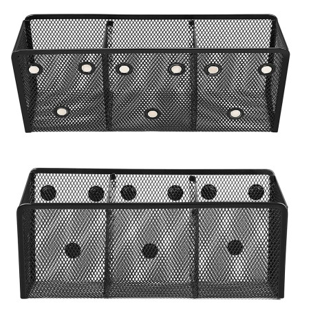 Ktnyl Porte Stylo Paniers de Rangement, Porte Stylo Magnétique, Organisateur de Bureau, Papeterie de Bureau en Maille, pour Stoc