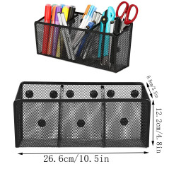 Ktnyl Porte Stylo Paniers de Rangement, Porte Stylo Magnétique, Organisateur de Bureau, Papeterie de Bureau en Maille, pour Stoc