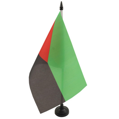 AZ FLAG - Drapeau De Table Martinique indépéndantiste 21x14 cm - Petit Drapeau Nationaliste Martiniquais De Bureau 100% Polyeste