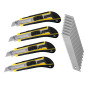 LEDLUX 4 Kit Cutter professionnel 18 mm, coupe-papier, 8 lames de rechange pour coupe-papier LEDLUX 4 Kit Cutter professionnel 18 mm, coupe-papier, 8 lames de rechange pour coupe-papier