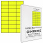 600 étiquettes autocollantes Jaune fluo de 70 X 37 mm - 24 étiquettes/feuille - 25 planches papier A4 adhésif couleur - pour imp 600 étiquettes autocollantes Jaune fluo de 70 X 37 mm - 24 étiquettes/feuille - 25 planches papier A4 adhésif couleur - pour imp