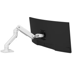 Ergotron - Bras HX HD : support mono-écran, pour moniteurs jusqu'à 49 pouces, 9,1-19,1kg, VESA – Pivot standard, Blanc (45-475-2