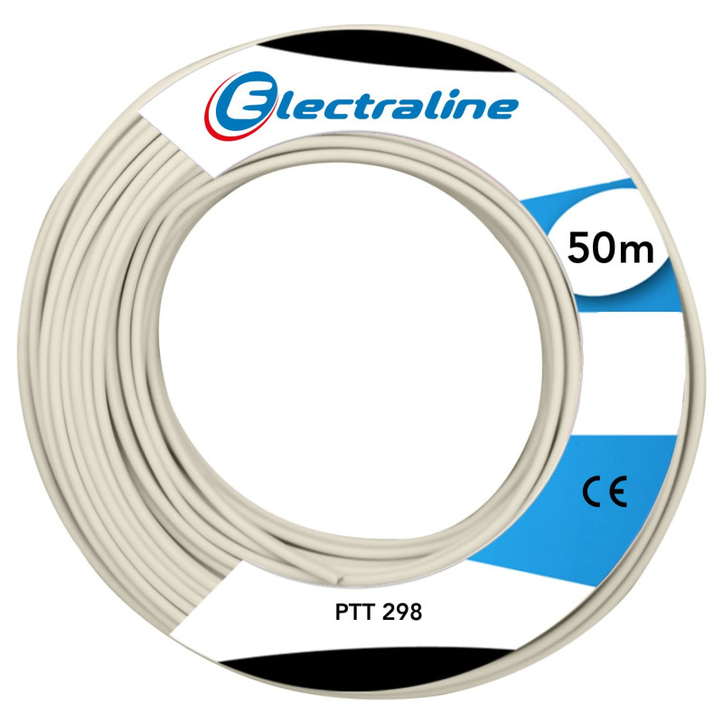 Electraline LMF901550894 Couronne de Cable PTT 298 4 PAIRES 50M Ivoire, 50 m Electraline LMF901550894 Couronne de Cable PTT 298 4 PAIRES 50M Ivoire, 50 m