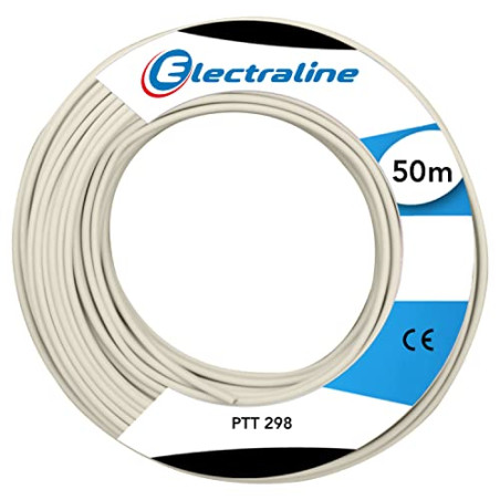 Electraline LMF901550894 Couronne de Cable PTT 298 4 PAIRES 50M Ivoire, 50 m