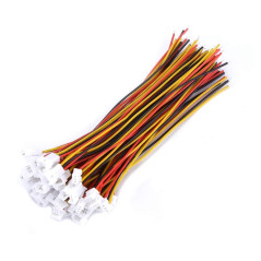 Connecteurs de Fils, 20 Jeux/Paquet Micro JST 1.25MM Fiche Mâle et Femelle à 2 Broches/3 Broches, avec Câbles de 100 mm, pour Ap