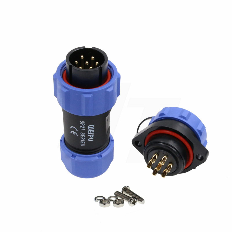 Hangton sp21 7 Broches connecteur 15A Alimentation aéronautique Rond vis de soudage à vis de Montage Panneau Prise 14awg Hangton sp21 7 Broches connecteur 15A Alimentation aéronautique Rond vis de soudage à vis de Montage Panneau Prise 14awg