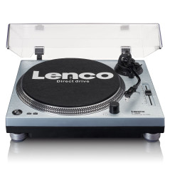 Lenco L-3810 Platine Vinyle à entraînement Direct - Platine Vinyle DJ - 33/45 Tours/Minute - contrôle de Pas - système de Lectur