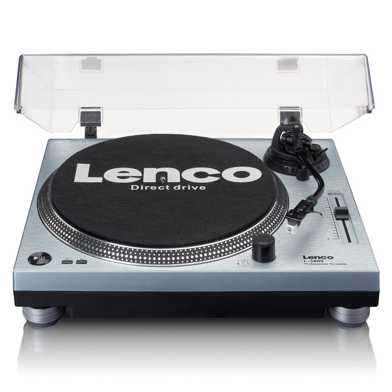 Lenco L-3810 Platine Vinyle à entraînement Direct - Platine Vinyle DJ - 33/45 Tours/Minute - contrôle de Pas - système de Lectur Lenco L-3810 Platine Vinyle à entraînement Direct - Platine Vinyle DJ - 33/45 Tours/Minute - contrôle de Pas - système de Lectur