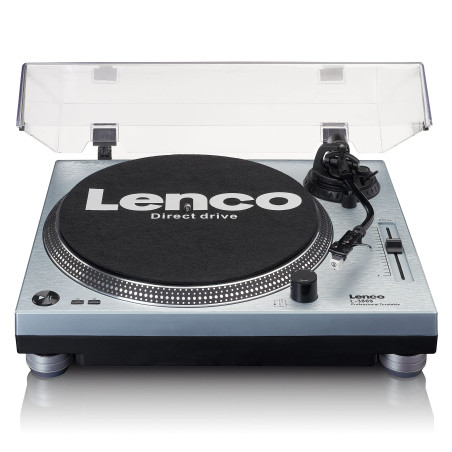 Lenco L-3810 Platine Vinyle à entraînement Direct - Platine Vinyle DJ - 33/45 Tours/Minute - contrôle de Pas - système de Lectur