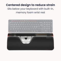 Contour RollerMouse Red Souris Ergonomique avec Repose-Paume Mousse à mémoire, prévenir lesTMS soulager Canal carpien, Compatibl