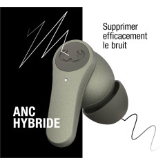 Fresh 'n Rebel Twins Rise, Ëcouteurs Bluetooth Intra-Auriculaires sans Fil avec Réduction de Bruit Active Hybride, Mode Ambiant,