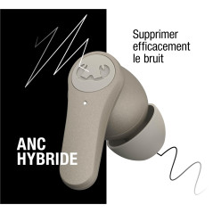 Fresh 'n Rebel Twins Rise, Ëcouteurs Bluetooth Intra-Auriculaires sans Fil avec Réduction de Bruit Active Hybride, Mode Ambiant,